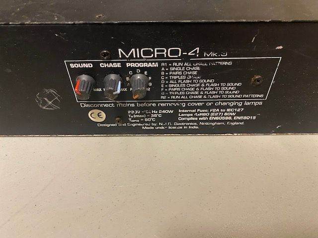 DISCO LIGHT - 4 WAY FLASHING SOUND ACTIVATED LIGHT UNIT- ONLY £50