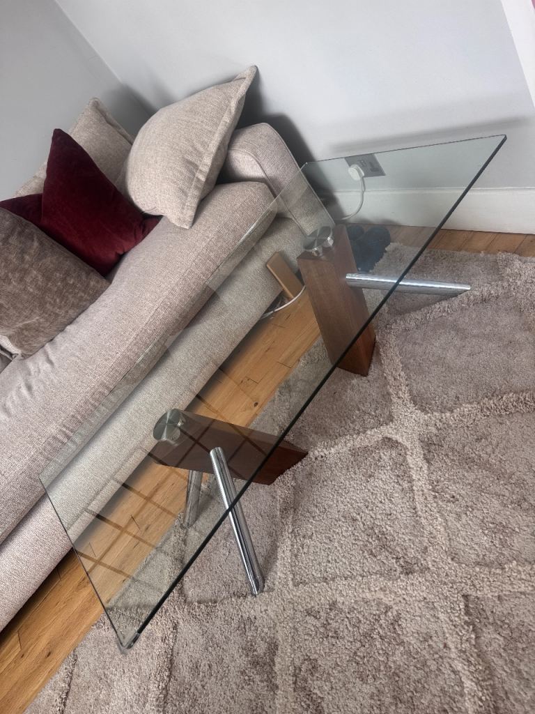 Glass Coffee table and matching side table