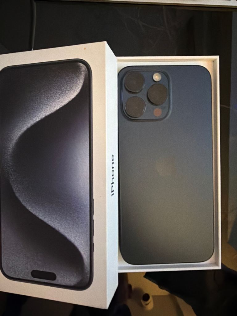 IPhone 15 Max Pro Blue 256GB Boxed