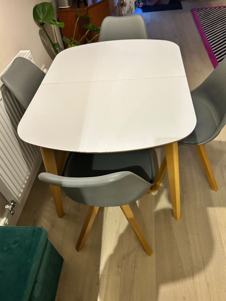 image for 4 seater dinning table & chairs 