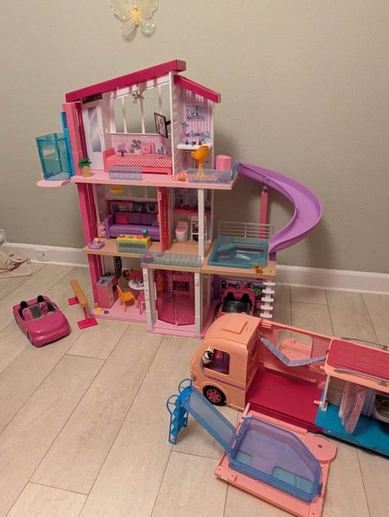 Barbie Dreamhouse, Campervan and Cars Bundle 