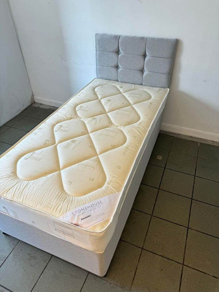 image for Flat Sale! Single Divan Bed Comfy Mattress & Premium Headboard! 25% OFF  **