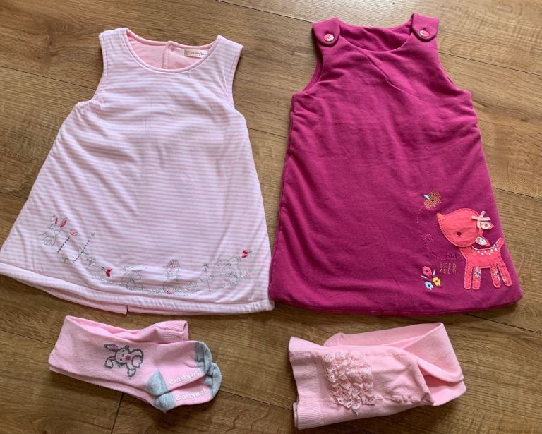 Baby girl dresses & socks 9-12, 18+ months old