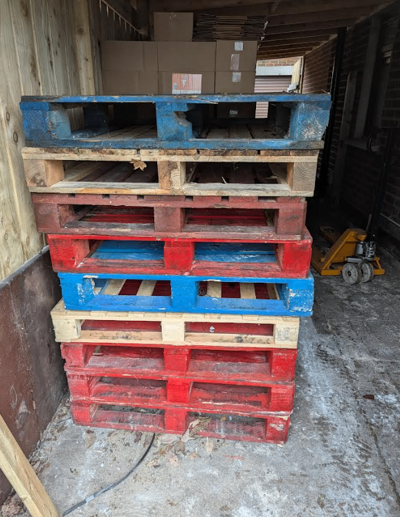 11 wooden pallets available