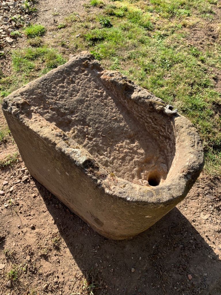 Antique Stone Water Hopper / Gulley Trough