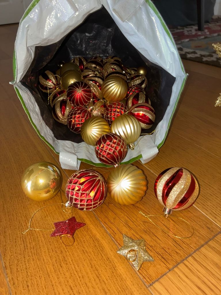 Christmas Decorations and LED Lights – Red & Gold
