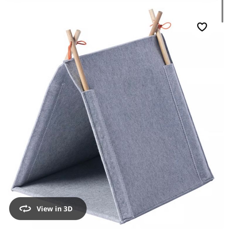 Grey pet tent 