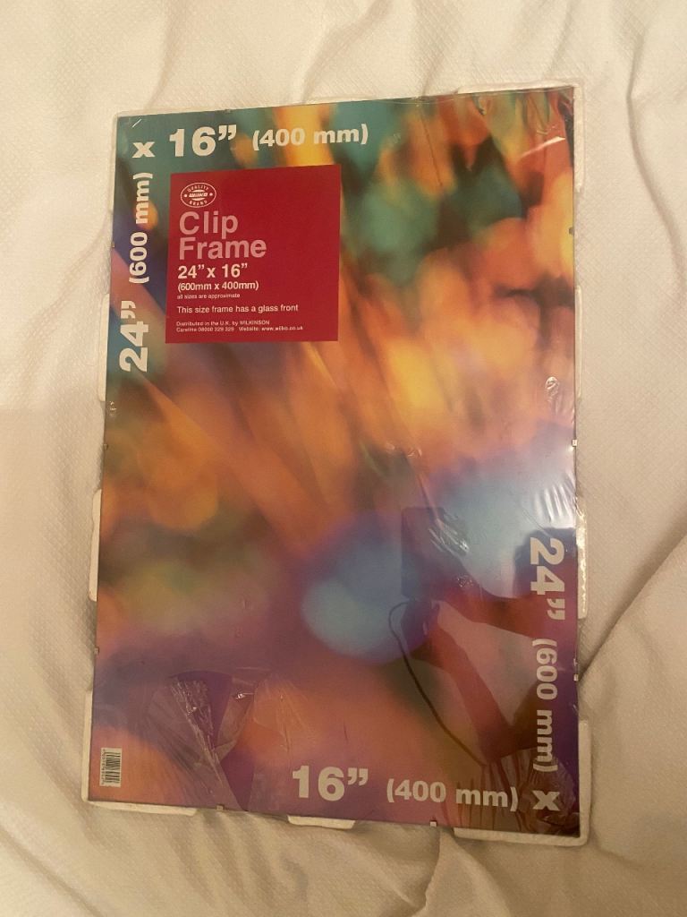 New real glass clip-frame  24x16” 60x40cm