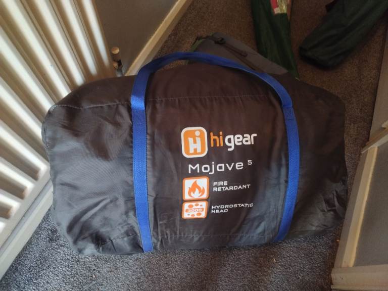 image for Family tent hi gear Mojave 5 with sleeping bag and 2 folding chairs vgc