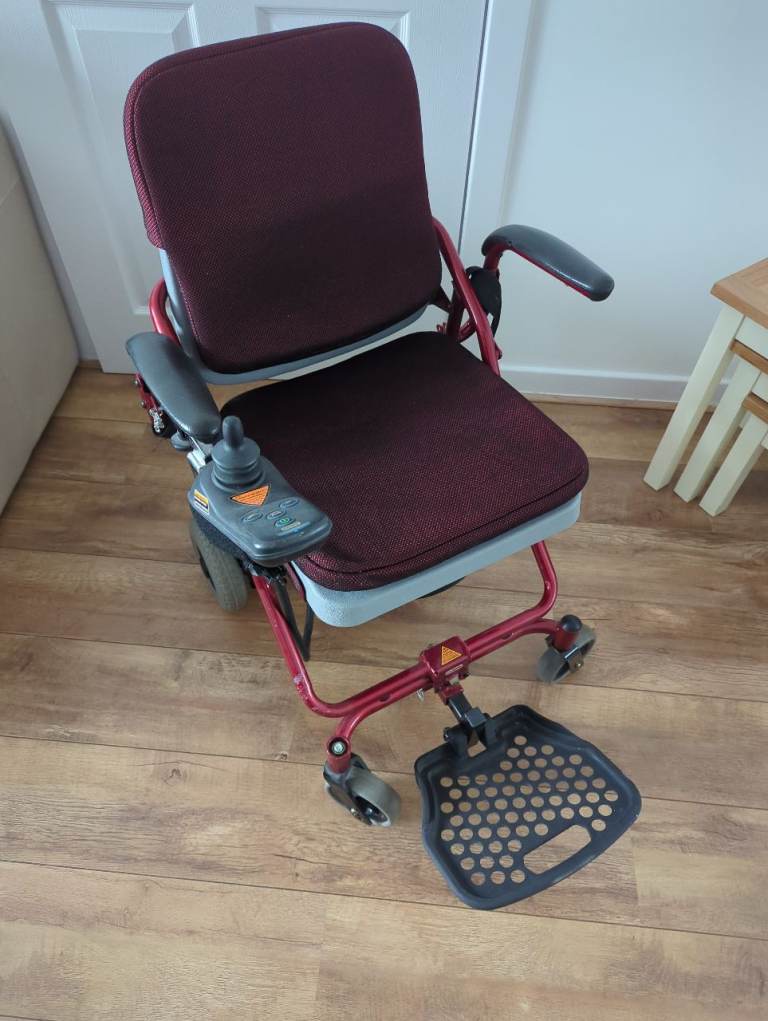 Shoprider Folding Electric Mobility Chair – Burgundy Seat