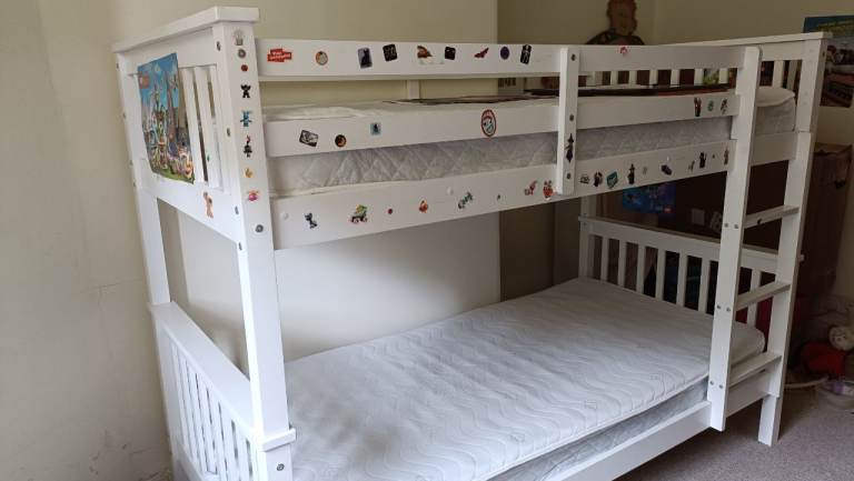 Bunk bed white in great condition - please collect