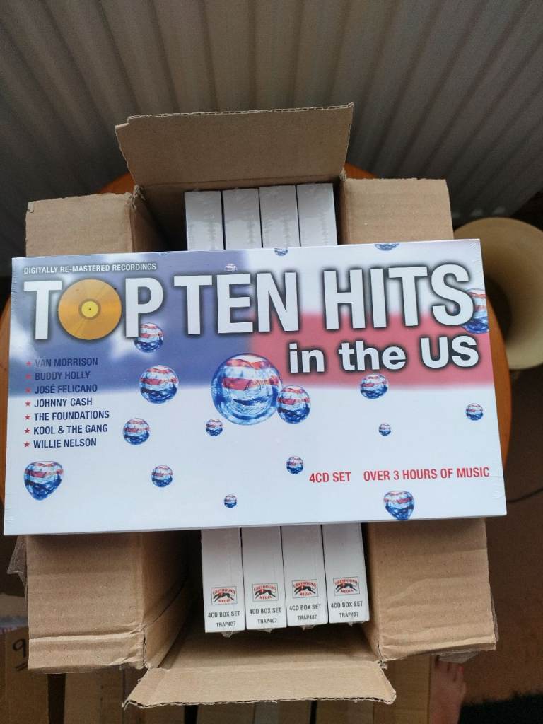 TOP TEN HITS IN THE US 4 CD SET 1950s 1960s Music Songs BOX OF 5 BRAND NEW