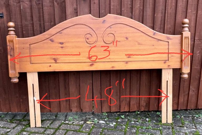 King Size - Pine headboard