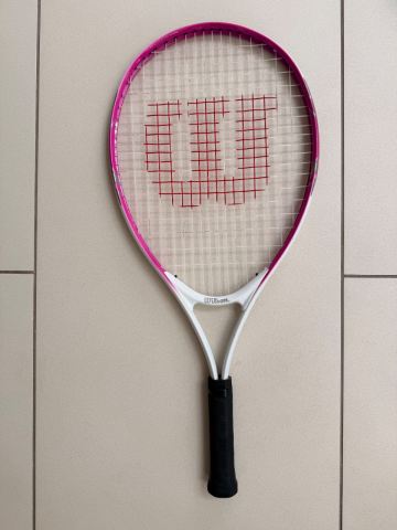 Wilson Tour 23 pink and white tennis racquet, £10.00 for Sale