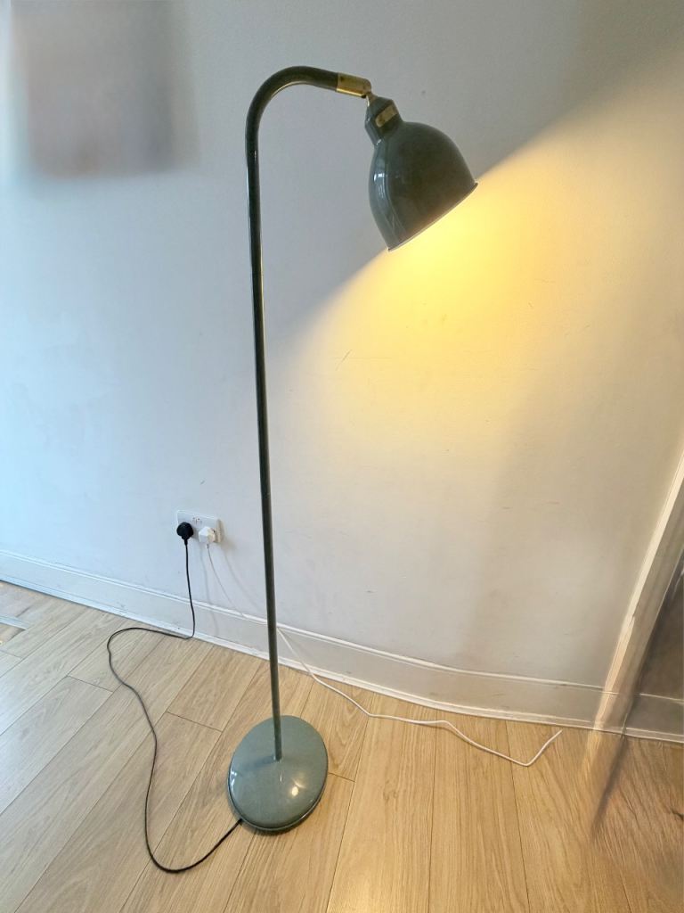 IKEA Lampadaire Ameublement Floor Lamp Grey Green