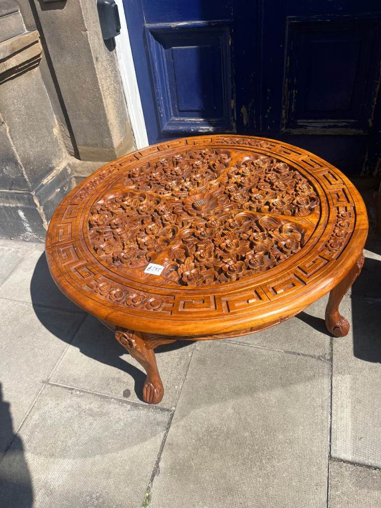 Lovely vintage carved wooden table, perfect as a coffee or side table.