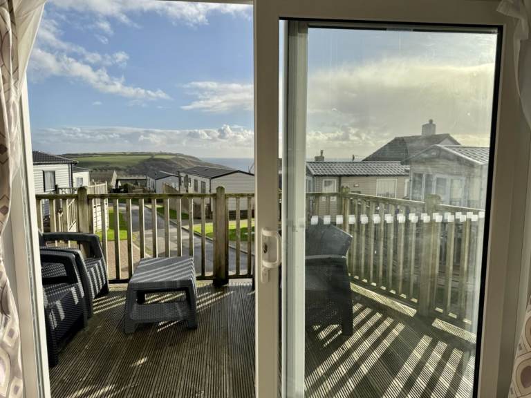 Willrby Aspen on private sale at Seaview Gorran Haven, Cornwall PL26 6LL sea views and deck