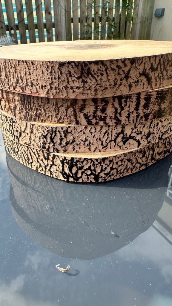 Wood effect display stands 