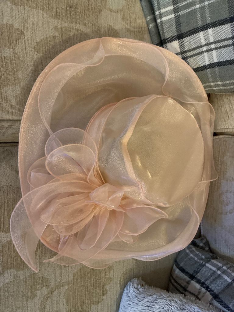 Light Pink Wedding, Summer or Special Occasion Hat