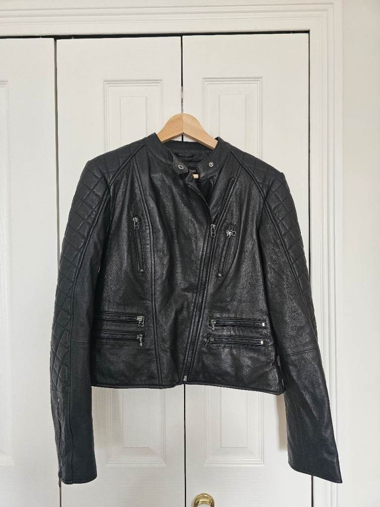 Victoria's Secret Faux Leather Biker Jacket Black M Fashion Show London 2014