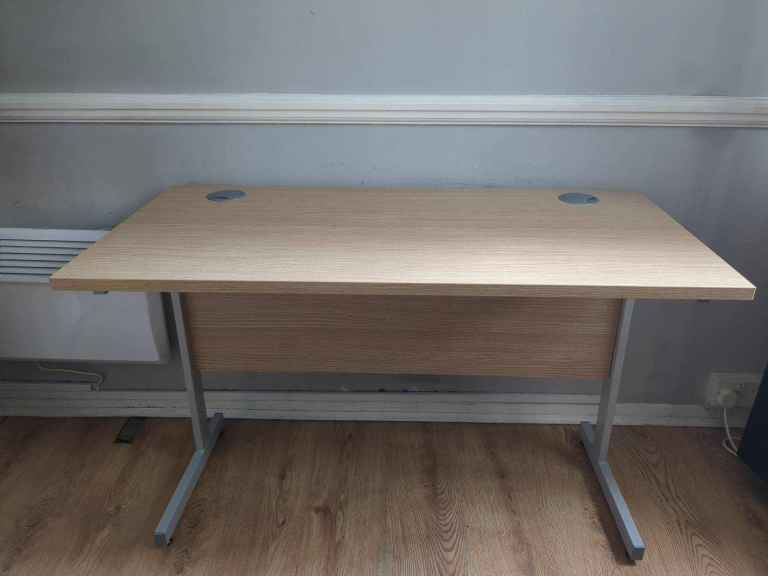 Solid Wood Office Desk (120x60cm) - Fits Dual Monitors