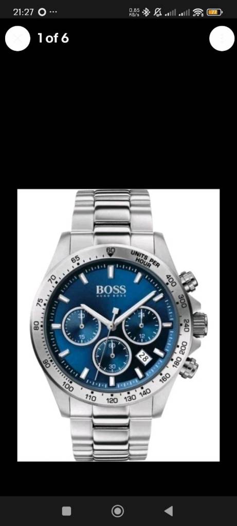 hugo boss 1513755 mens silver watch RRP £175