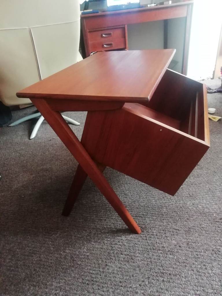 Danish MCM Teak Sewing Hobby Table