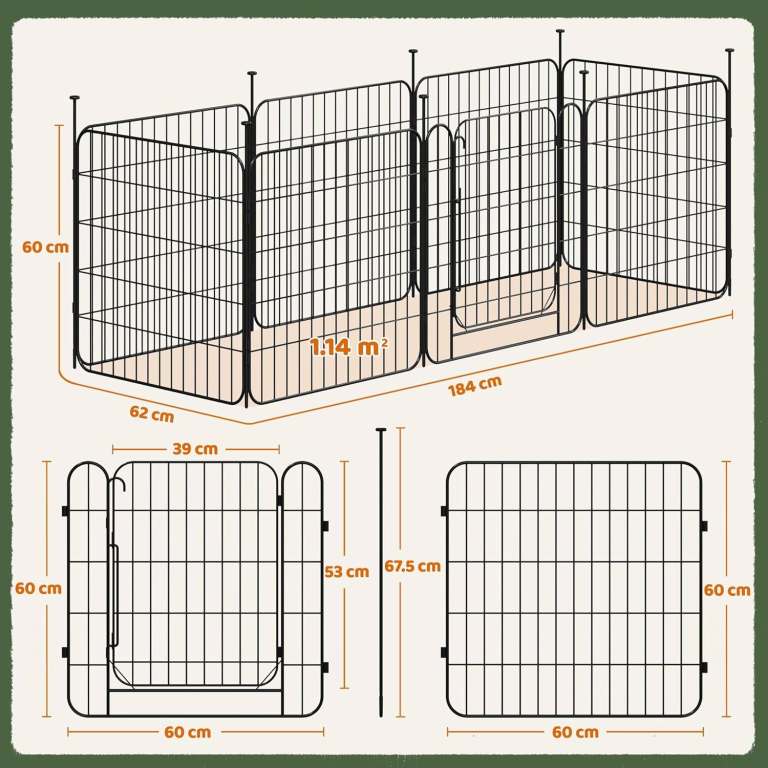Black Puppy Playpen with Door