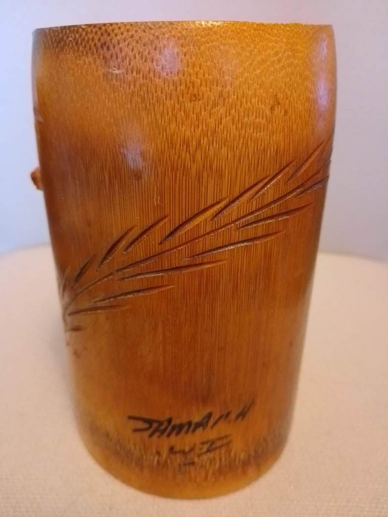 Hand Carved Tanker - Missing Handle - used condition.
