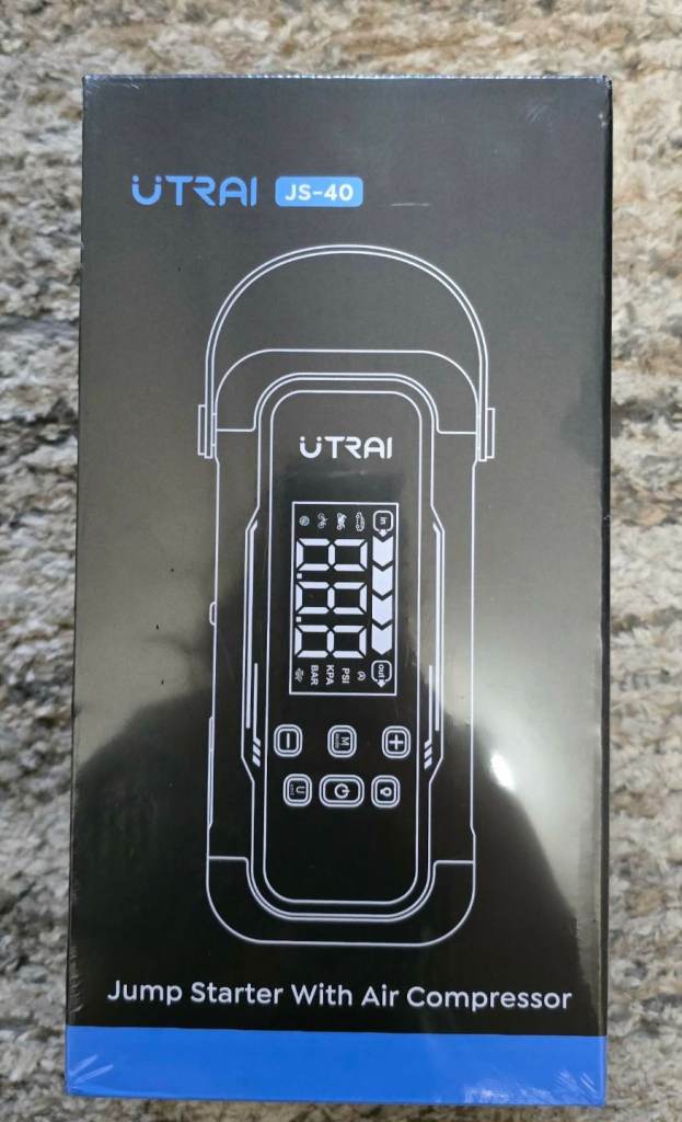 Car Jump Starter Power Pack with Air Compressor – Brand New (Sealed Box).