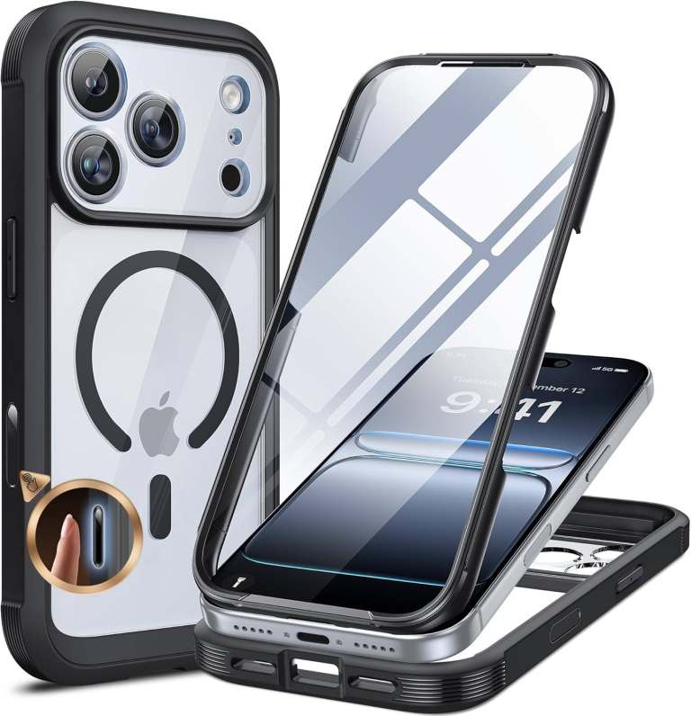 Magnetic Case for iPhone 17 Pro Max Case 6.9" Camera Control Capture Button Glass Screen Protector