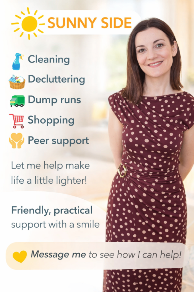 Sunny Side Up Support | Cleaning, Decluttering, Shopping & Peer Support