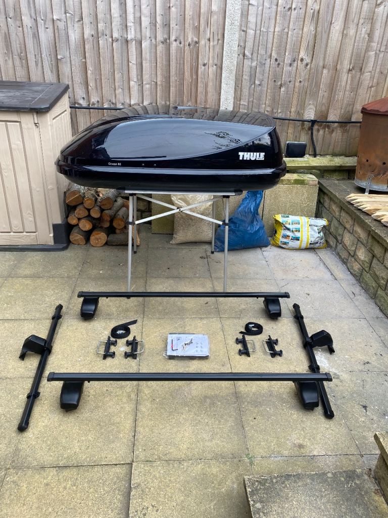 Thule Roof Rack and Roof Box Bundle For Mini Cooper 3 Door