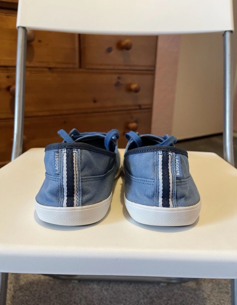 Lacoste Marice Leisure Smart Canvas Mens Summer Sneakers in Light Blue Size 9 UK