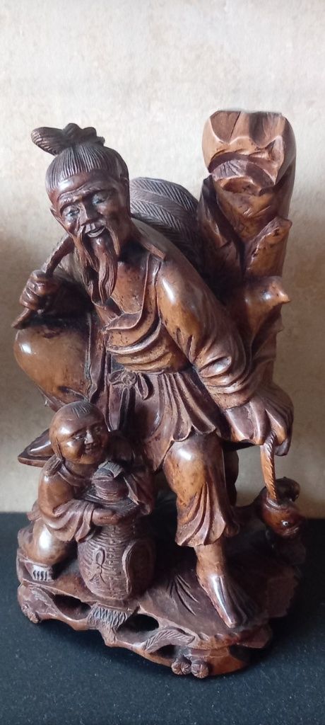 Mid 20th Century Wooden Japanese Carving