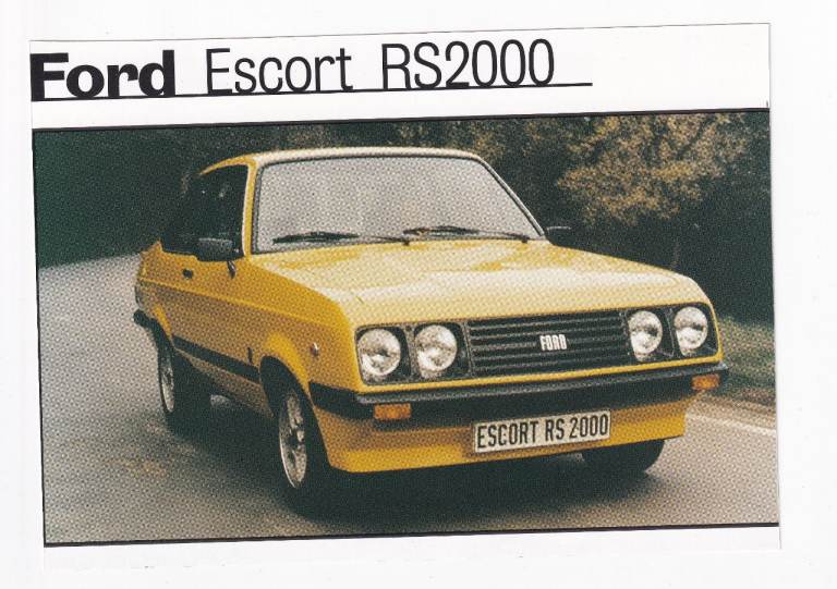 40. A Rare Original Magazine Print Of A Ford Escort RS2000 Car 