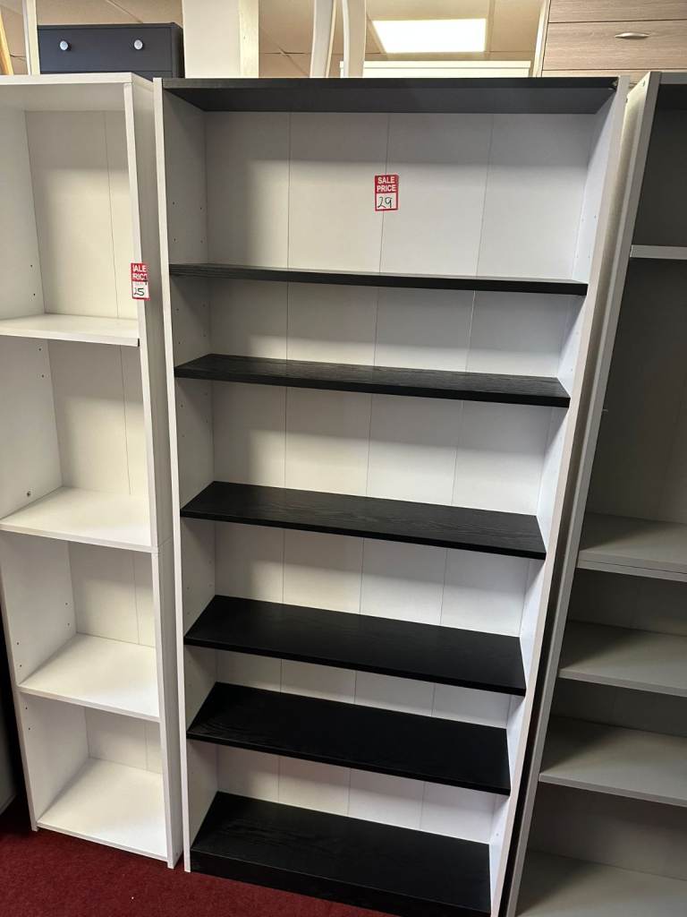 Maine Bookcase - White & Black