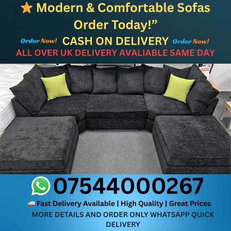 Fabric Seating U shape Sofas – New & Unused