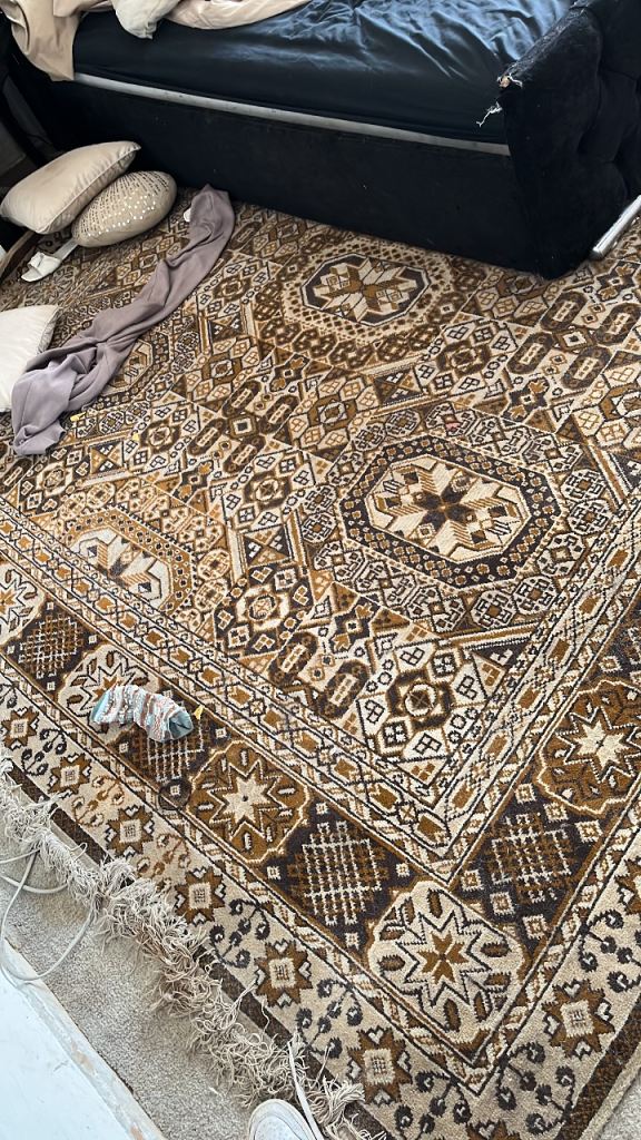 Brown Patterned Rug - Good Condition