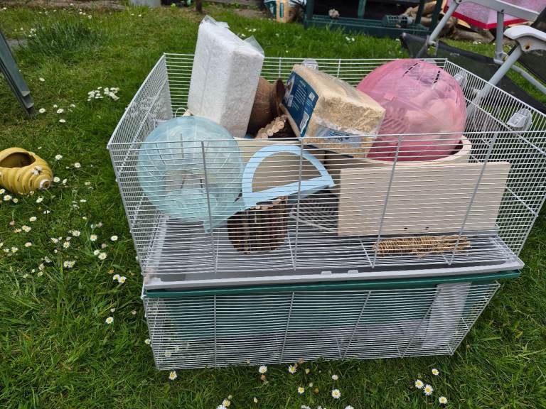 2 hamster  cages 