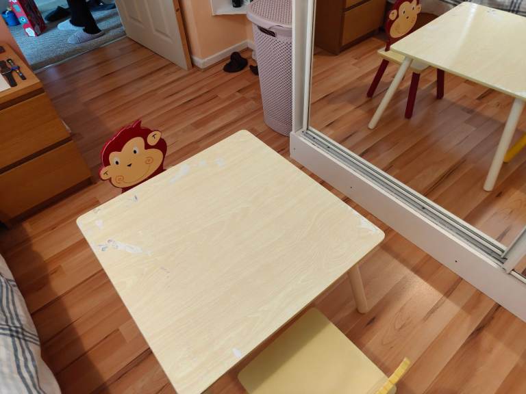 Liberty House Toys Children's Jungle Table and Two Chairs Set Natural