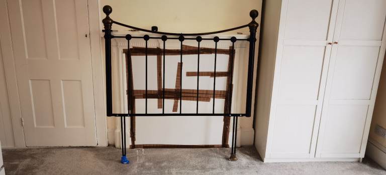 Antique style metal double bed headboard - £10 ONO