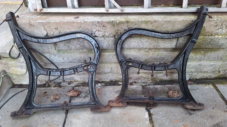 Victorian cast iron bench ends (Belfast)