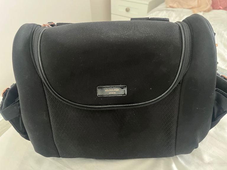 Storksak baby changing bag - rose gold and black