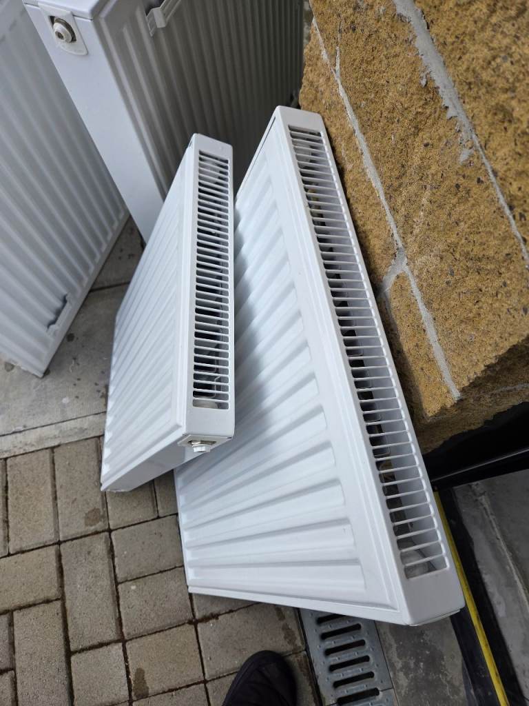   4 White Central Heating Radiators – Good Condition