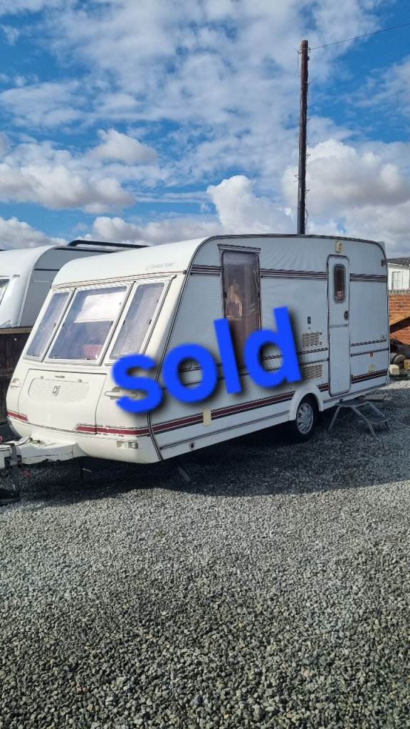 Compass 2 berth lightweight caravan with awning 