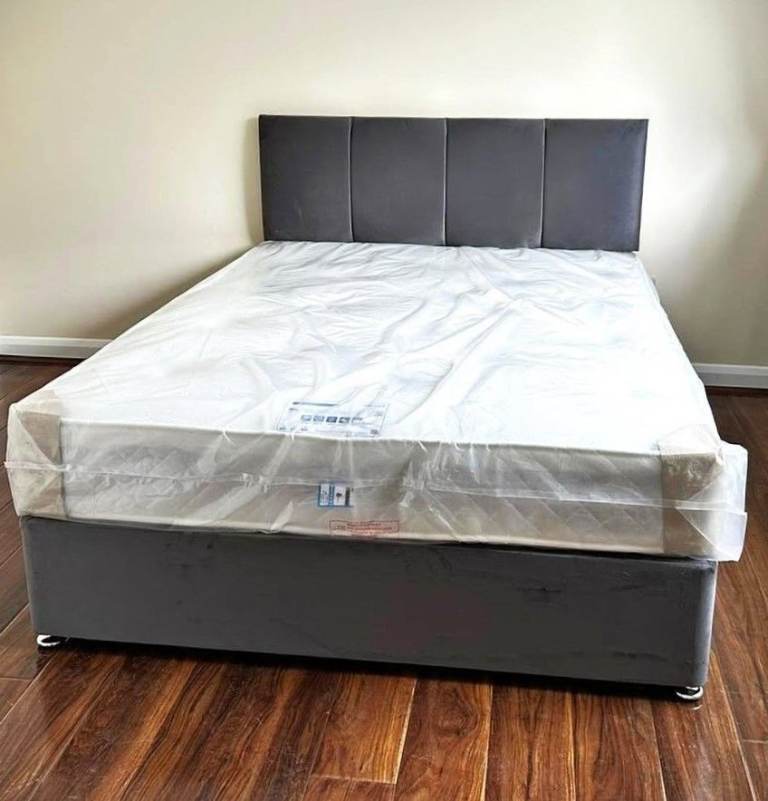>>❤️Order Now 🚛DIVAN 4FT6 Double Bed Base 😘Luxury with Mattress & Storage Drawers 💥15% OFF