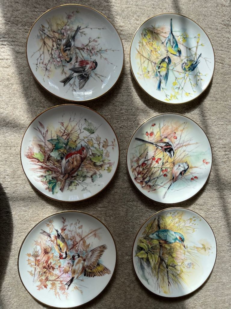 Connaught Collection British Garden Birds Ceramic Decorative Plates - Set of 6