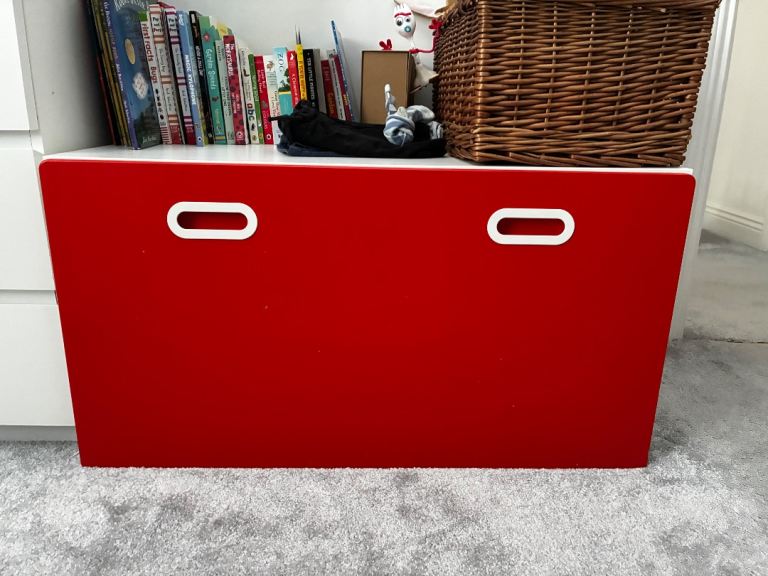 Red ikea Wooden Storage Drawer Unit - good condition 