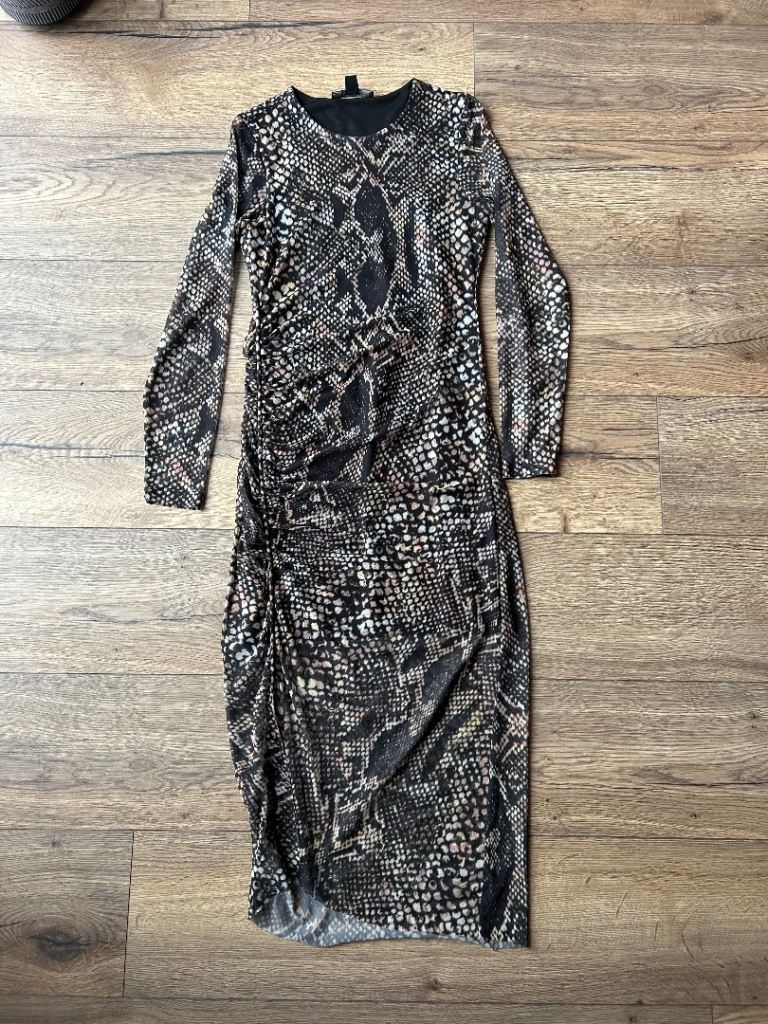 Women’s all saints snake skin bodycon dress